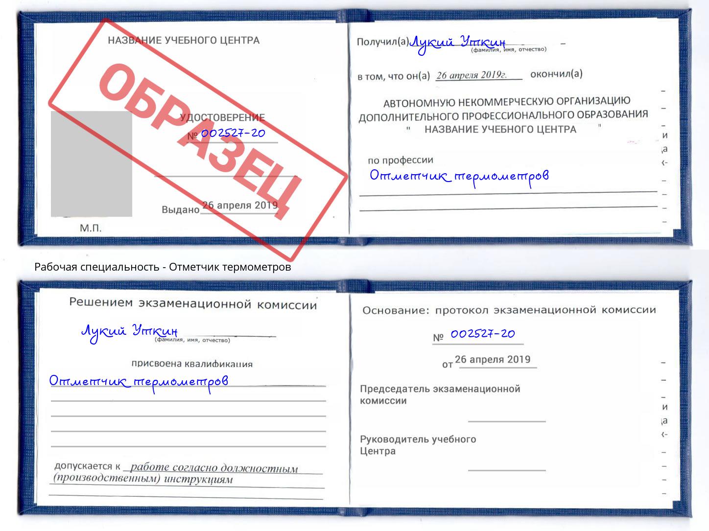 Отметчик термометров Гатчина