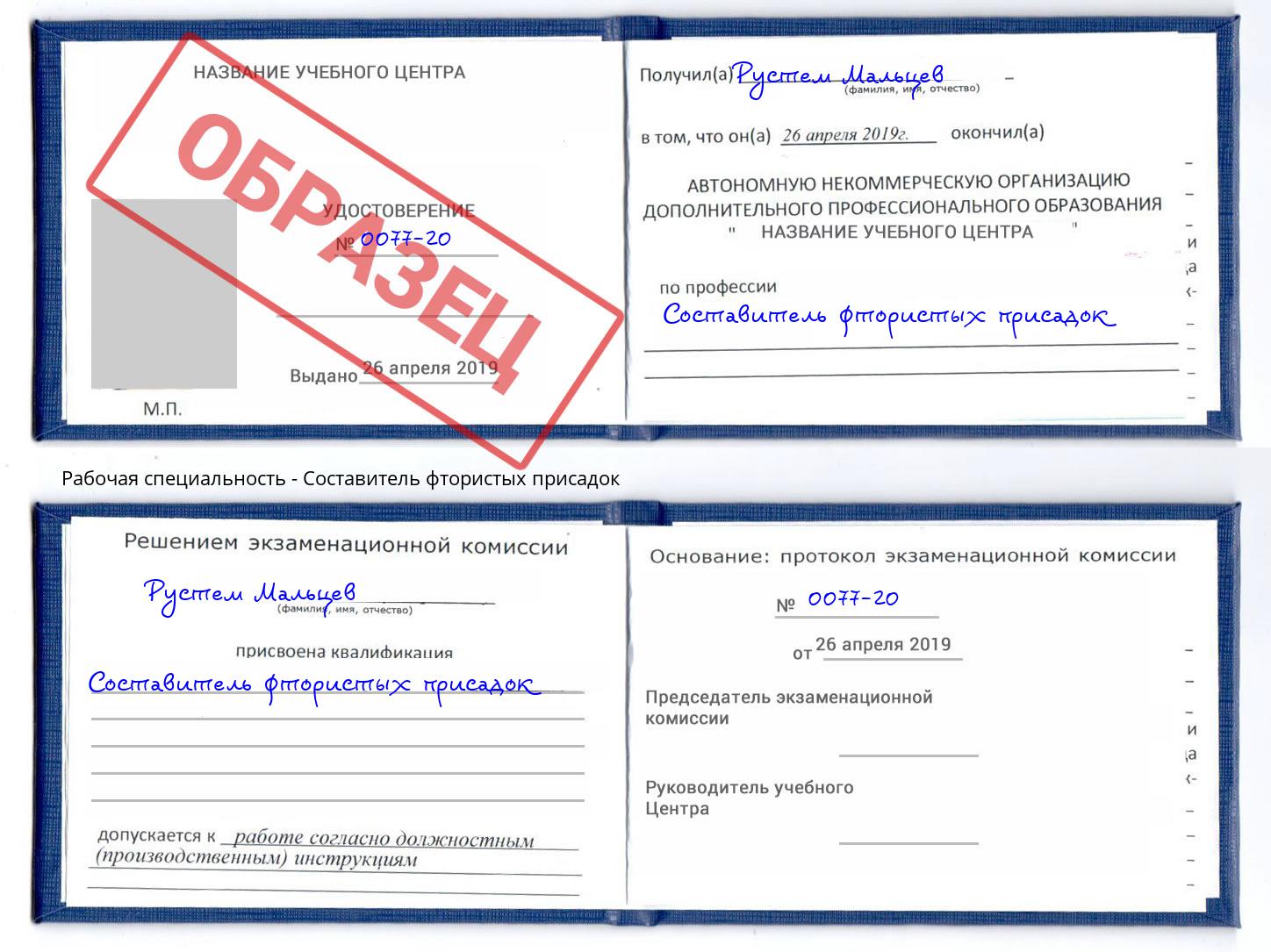 Составитель фтористых присадок Гатчина