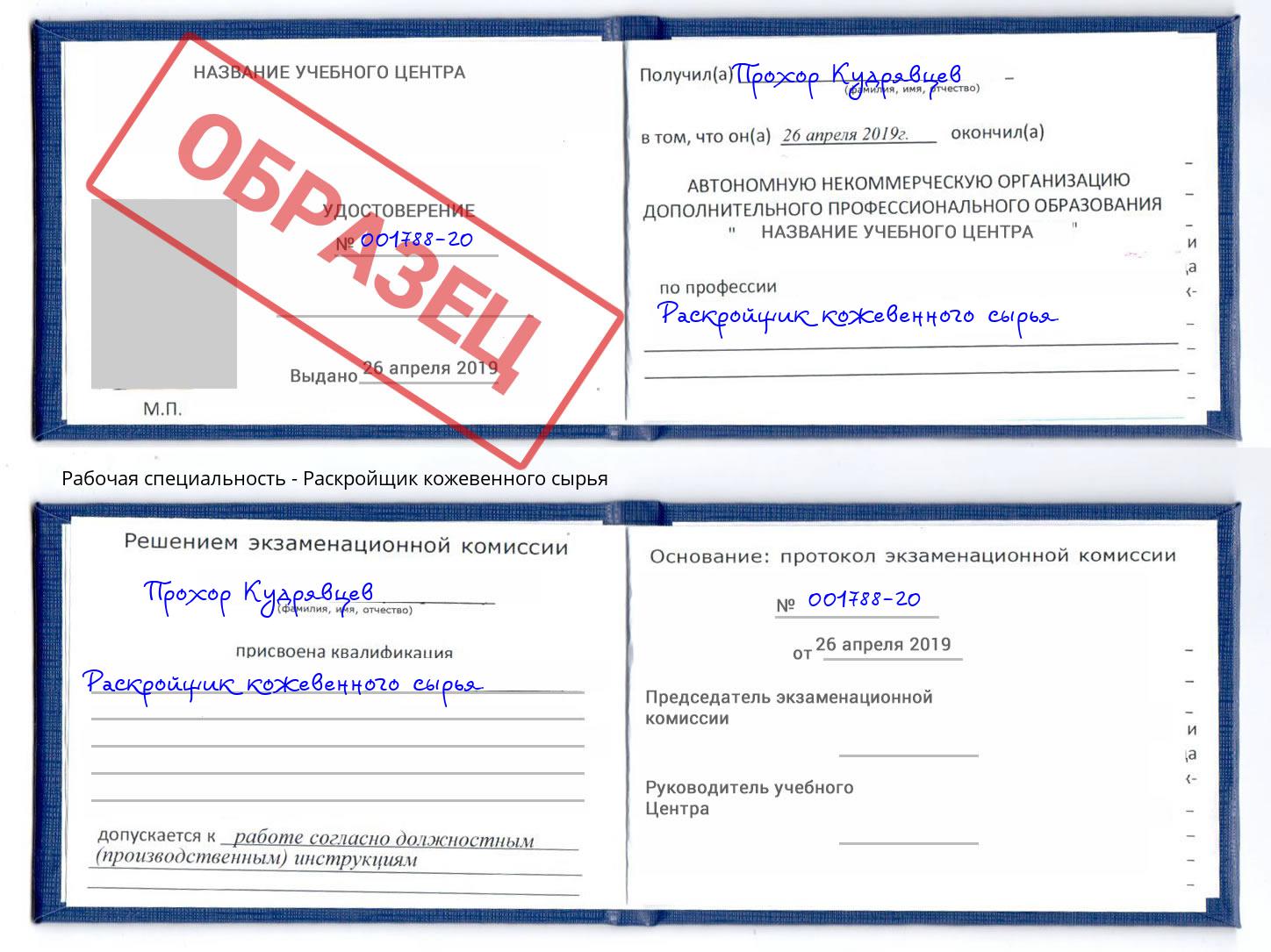 Раскройщик кожевенного сырья Гатчина