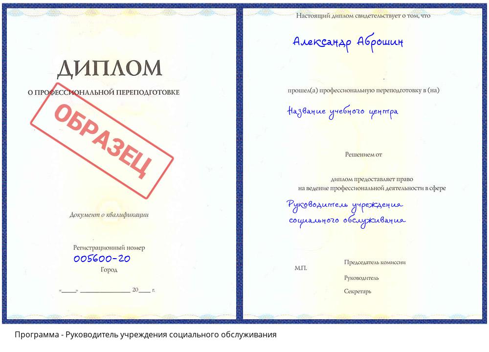 Руководитель учреждения социального обслуживания Гатчина