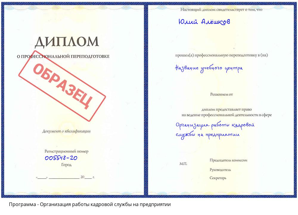 Организация работы кадровой службы на предприятии Гатчина